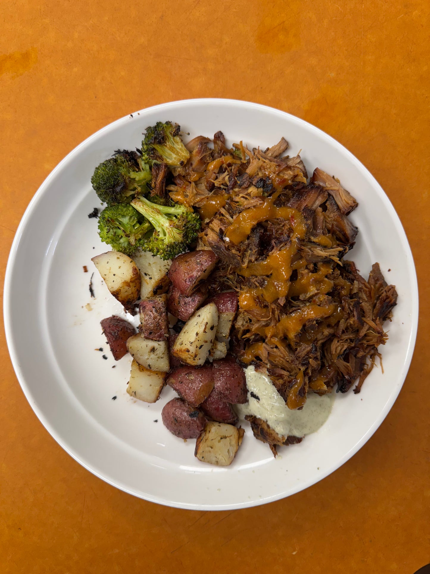 Hot Honey Pulled Pork with Veggies