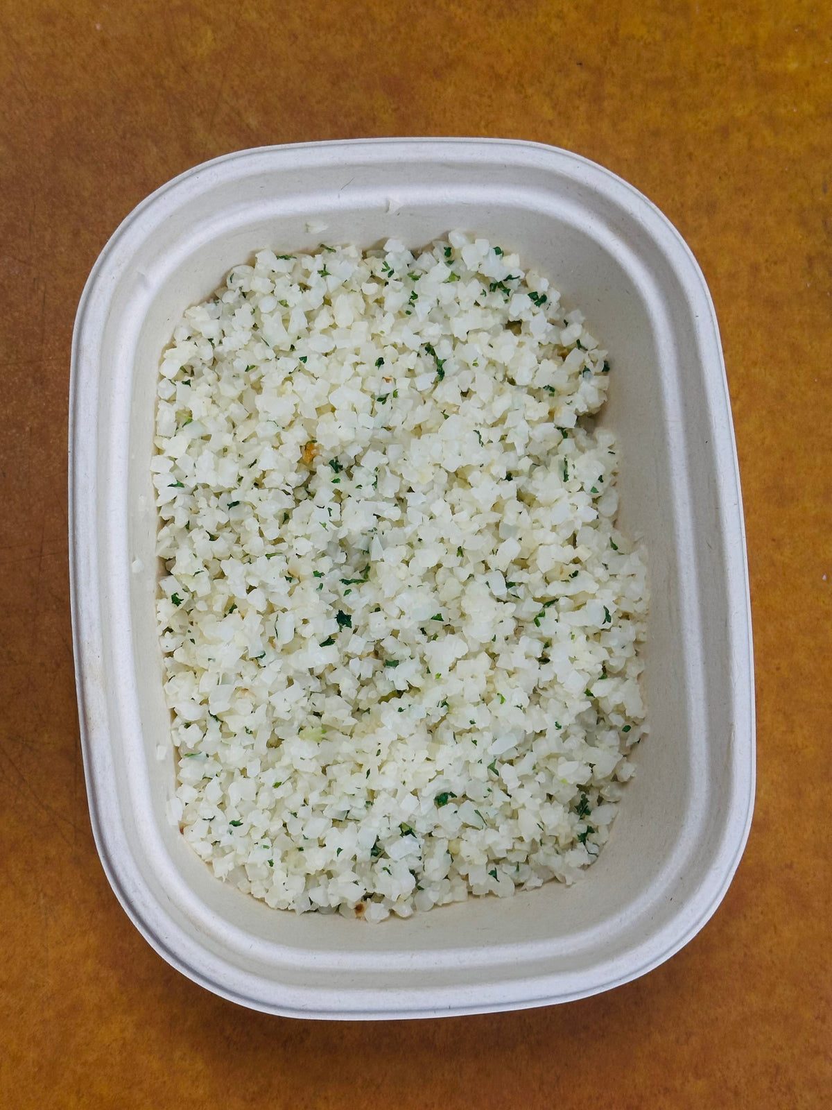 garlic & parsley cauliflower rice family sized side