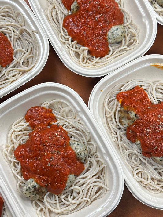 Chicken Parmesan Meatballs & Spaghetti